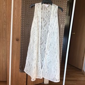 LulaRoe Joy white lace xs